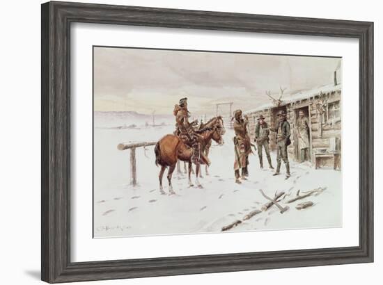 Indian Trading Post-Charles Marion Russell-Framed Giclee Print
