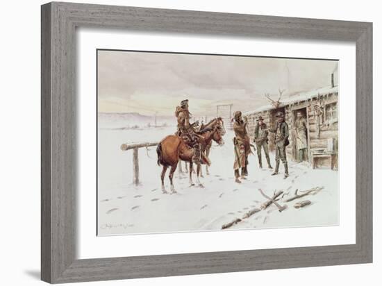 Indian Trading Post-Charles Marion Russell-Framed Giclee Print