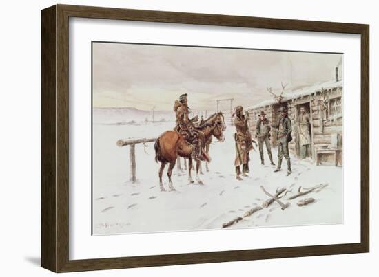 Indian Trading Post-Charles Marion Russell-Framed Giclee Print