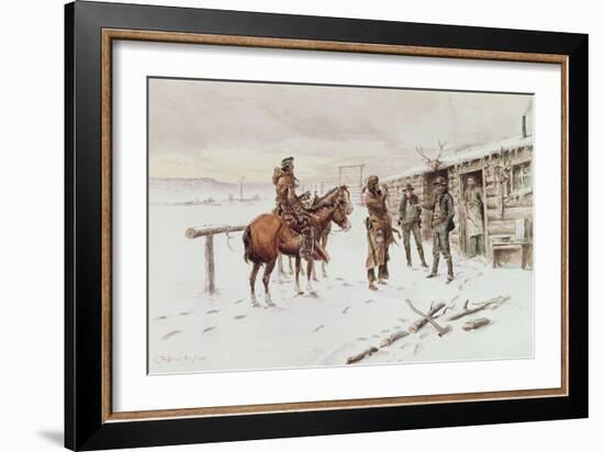 Indian Trading Post-Charles Marion Russell-Framed Giclee Print