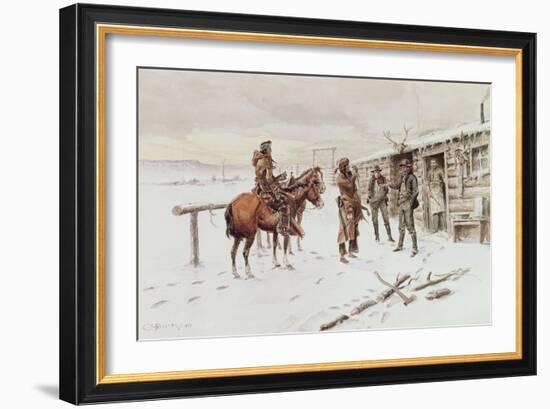 Indian Trading Post-Charles Marion Russell-Framed Giclee Print