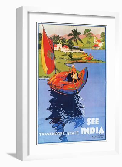 Indian Travel Poster, 1938-null-Framed Giclee Print