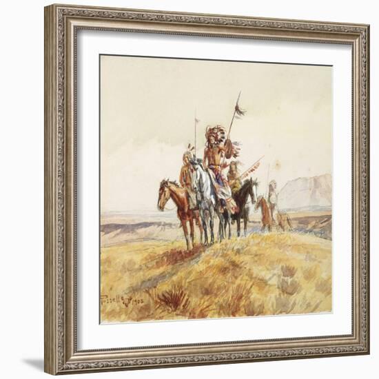 Indian War Party, 1902-Mary Cassatt-Framed Giclee Print