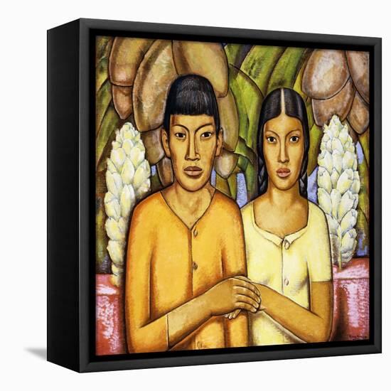 Indian Wedding; Casamiento Indio, (Oil on Canvas)-Alfredo Ramos Martinez-Framed Premier Image Canvas