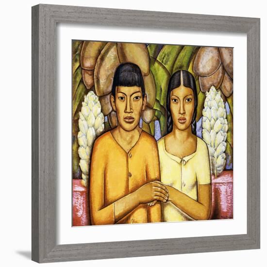 Indian Wedding; Casamiento Indio, (Oil on Canvas)-Alfredo Ramos Martinez-Framed Giclee Print