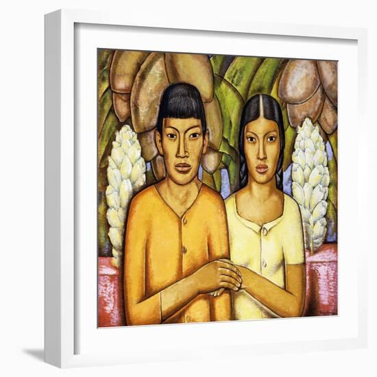 Indian Wedding; Casamiento Indio, (Oil on Canvas)-Alfredo Ramos Martinez-Framed Giclee Print