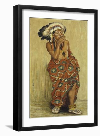 Indian with Blanket-Eanger Irving Couse-Framed Giclee Print