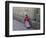 Indian Woman on Cobblestone Street Lined with Inca Stone Walls, Cuzco, Peru-Keren Su-Framed Photographic Print