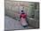 Indian Woman on Cobblestone Street Lined with Inca Stone Walls, Cuzco, Peru-Keren Su-Mounted Photographic Print