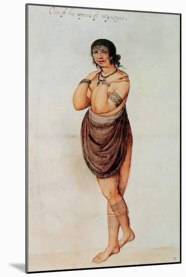 Indian Woman-John White-Mounted Giclee Print