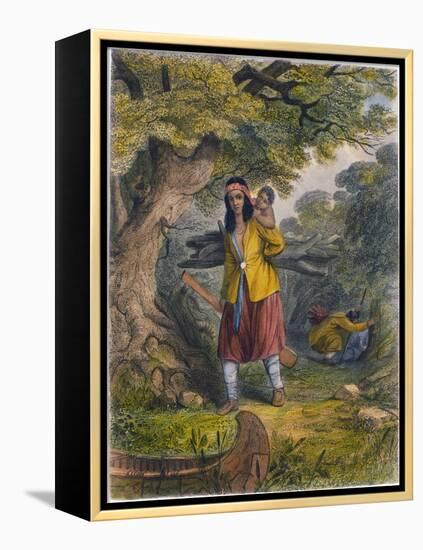 Indian Women Procuring Fuel, 1853-Seth Eastman-Framed Premier Image Canvas