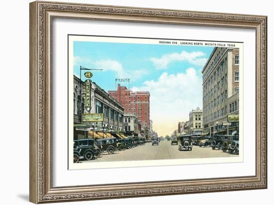 Indiana Avenue, Wichita Falls-null-Framed Art Print