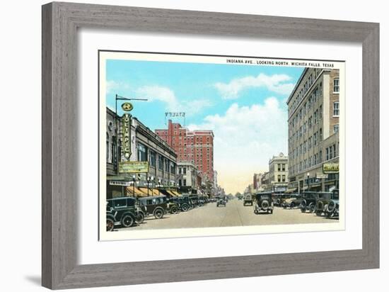 Indiana Avenue, Wichita Falls-null-Framed Art Print