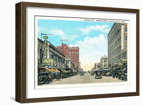 Indiana Avenue, Wichita Falls-null-Framed Art Print