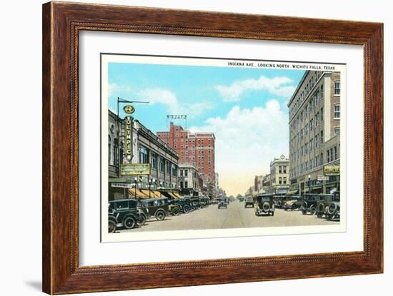 Indiana Avenue, Wichita Falls-null-Framed Art Print