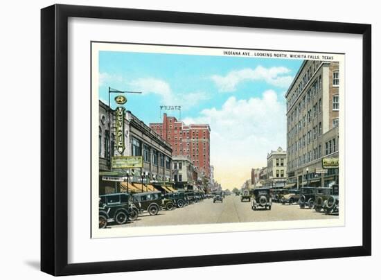 Indiana Avenue, Wichita Falls-null-Framed Art Print