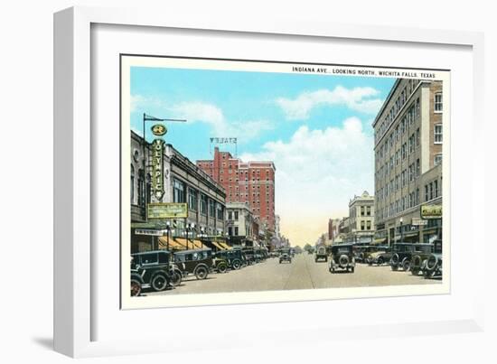 Indiana Avenue, Wichita Falls-null-Framed Art Print