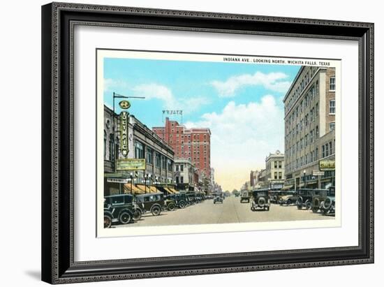 Indiana Avenue, Wichita Falls-null-Framed Art Print