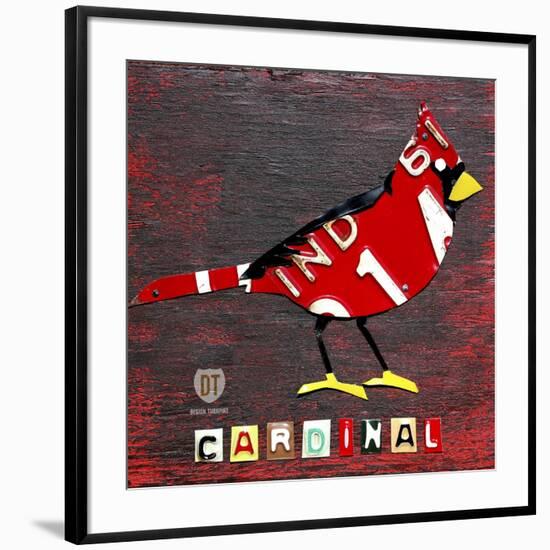 Indiana Cardinal-Design Turnpike-Framed Giclee Print