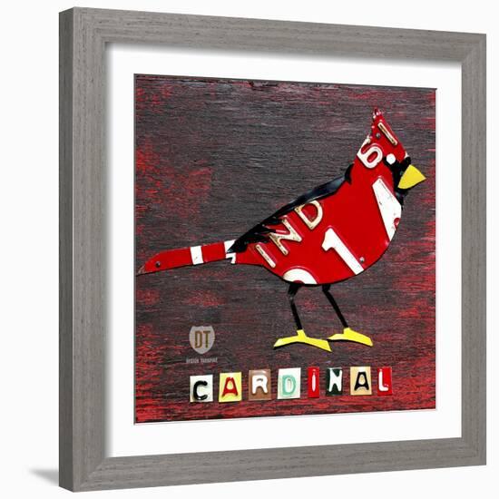 Indiana Cardinal-Design Turnpike-Framed Giclee Print