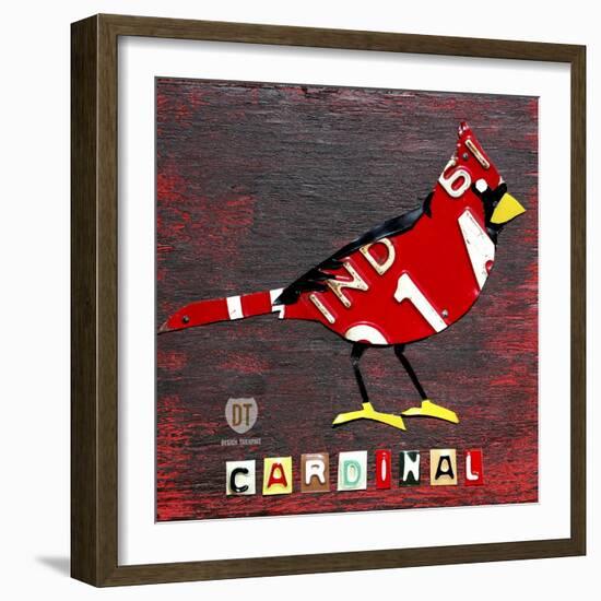 Indiana Cardinal-Design Turnpike-Framed Giclee Print