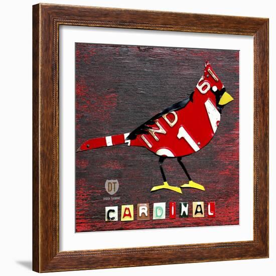 Indiana Cardinal-Design Turnpike-Framed Giclee Print