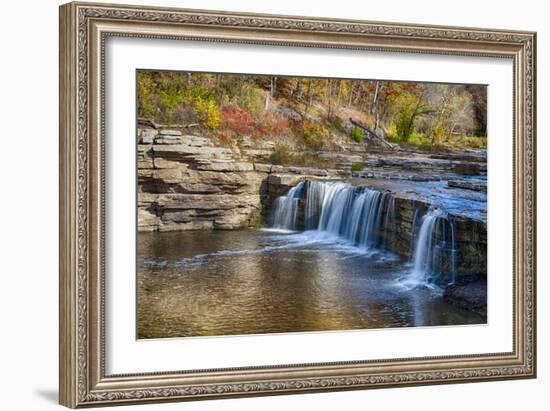 Indiana, Cataract Falls Recreation Area, Upper Cataract Waterfalls-Rona Schwarz-Framed Photographic Print