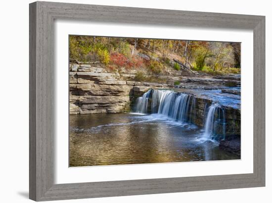 Indiana, Cataract Falls Recreation Area, Upper Cataract Waterfalls-Rona Schwarz-Framed Photographic Print