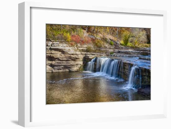 Indiana, Cataract Falls Recreation Area, Upper Cataract Waterfalls-Rona Schwarz-Framed Photographic Print