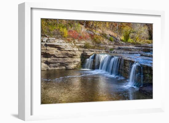 Indiana, Cataract Falls Recreation Area, Upper Cataract Waterfalls-Rona Schwarz-Framed Photographic Print