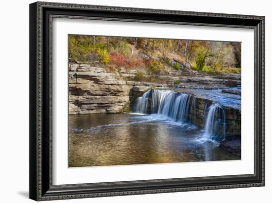 Indiana, Cataract Falls Recreation Area, Upper Cataract Waterfalls-Rona Schwarz-Framed Photographic Print