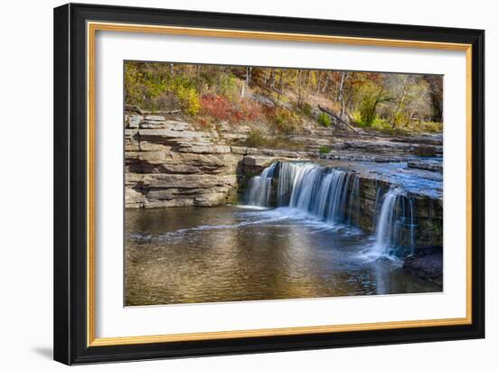 Indiana, Cataract Falls Recreation Area, Upper Cataract Waterfalls-Rona Schwarz-Framed Photographic Print