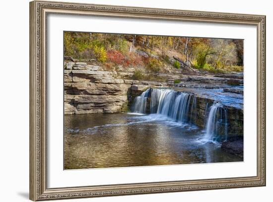 Indiana, Cataract Falls Recreation Area, Upper Cataract Waterfalls-Rona Schwarz-Framed Photographic Print