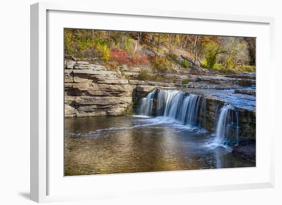 Indiana, Cataract Falls Recreation Area, Upper Cataract Waterfalls-Rona Schwarz-Framed Photographic Print