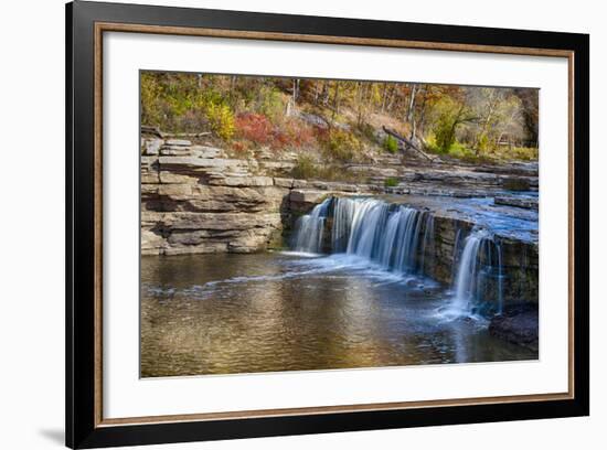 Indiana, Cataract Falls Recreation Area, Upper Cataract Waterfalls-Rona Schwarz-Framed Photographic Print