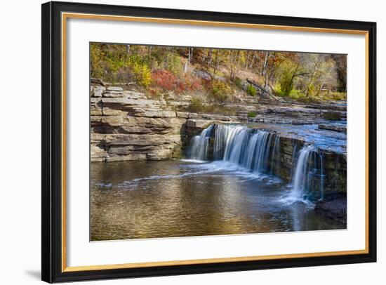 Indiana, Cataract Falls Recreation Area, Upper Cataract Waterfalls-Rona Schwarz-Framed Photographic Print