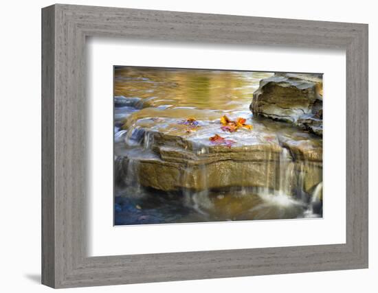 Indiana. Cataract Falls SNA, Rocks at Lower Cataract Waterfall-Rona Schwarz-Framed Photographic Print