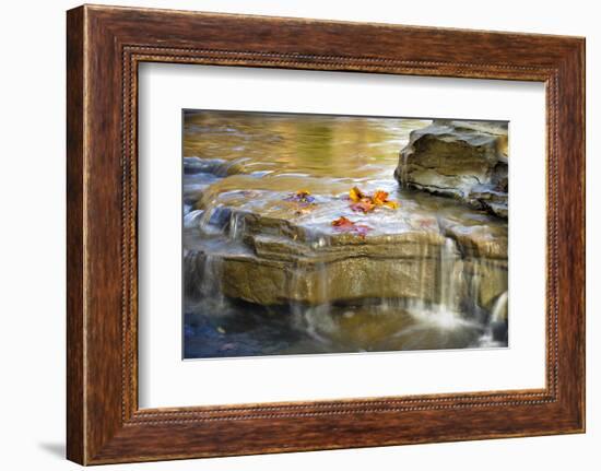 Indiana. Cataract Falls SNA, Rocks at Lower Cataract Waterfall-Rona Schwarz-Framed Photographic Print