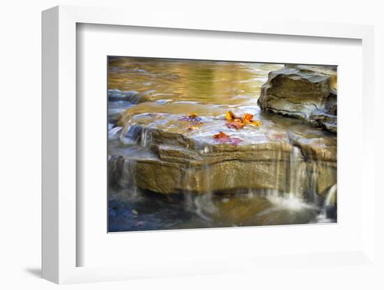 Indiana. Cataract Falls SNA, Rocks at Lower Cataract Waterfall-Rona Schwarz-Framed Photographic Print