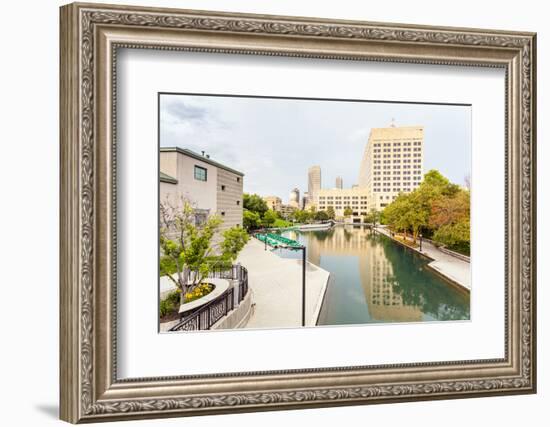 Indiana Central Canal, Indianapolis, Indiana, Usa-Sopotniccy-Framed Photographic Print