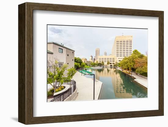 Indiana Central Canal, Indianapolis, Indiana, Usa-Sopotniccy-Framed Photographic Print