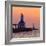 Indiana Dunes lighthouse at sunset, Indiana Dunes, Indiana, USA-Anna Miller-Framed Photographic Print