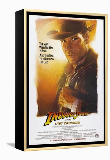 Indiana Jones and the Last Crusade, US Advance Poster, Harrison Ford, 1989-null-Framed Stretched Canvas