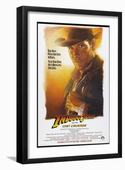 Indiana Jones and the Last Crusade, US Advance Poster, Harrison Ford, 1989-null-Framed Art Print