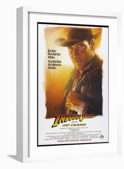 Indiana Jones and the Last Crusade, US Advance Poster, Harrison Ford, 1989-null-Framed Art Print