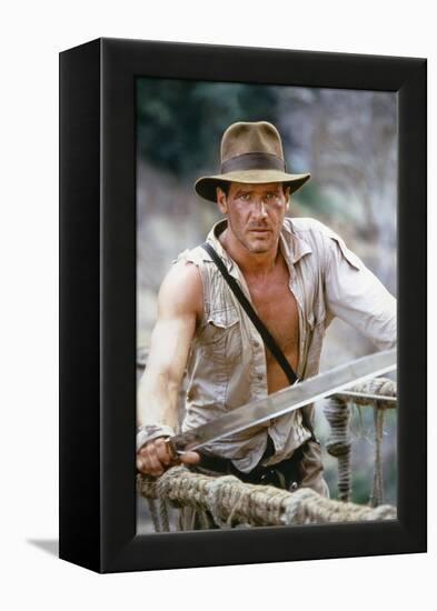 Indiana Jones and the Temple of Doom 1984 Directed by Steven Spielberg Harrison Ford-null-Framed Stretched Canvas