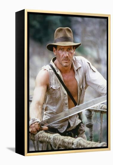 Indiana Jones and the Temple of Doom 1984 Directed by Steven Spielberg Harrison Ford-null-Framed Stretched Canvas