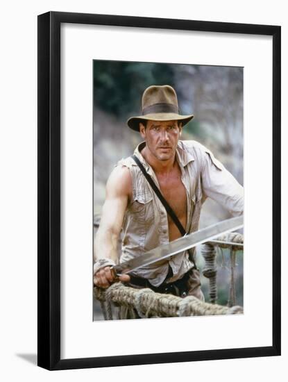 Indiana Jones and the Temple of Doom 1984 Directed by Steven Spielberg Harrison Ford-null-Framed Photo