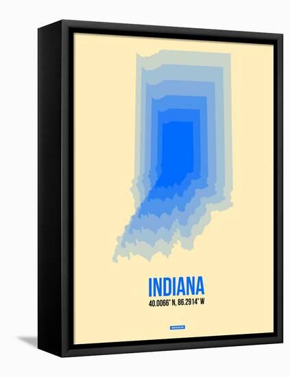 Indiana Radiant Map 1-NaxArt-Framed Stretched Canvas