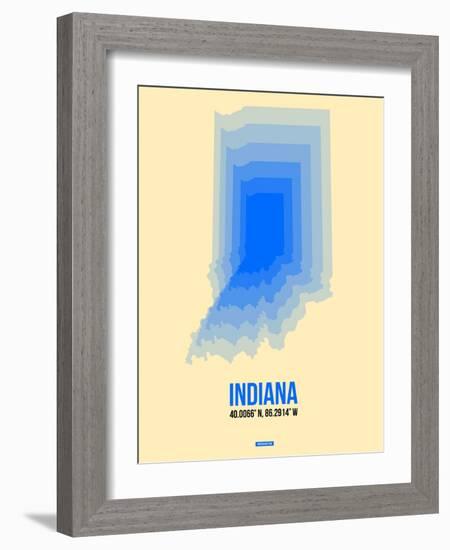 Indiana Radiant Map 1-NaxArt-Framed Art Print